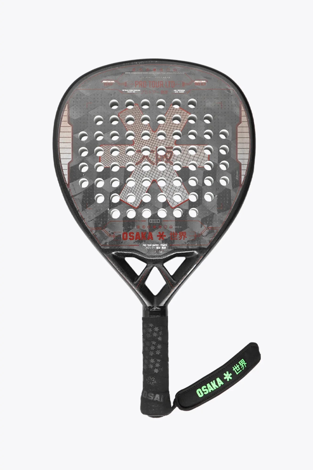 Osaka Pro Tour LTD Power 2023 -padelmaila (Musta/Punainen)