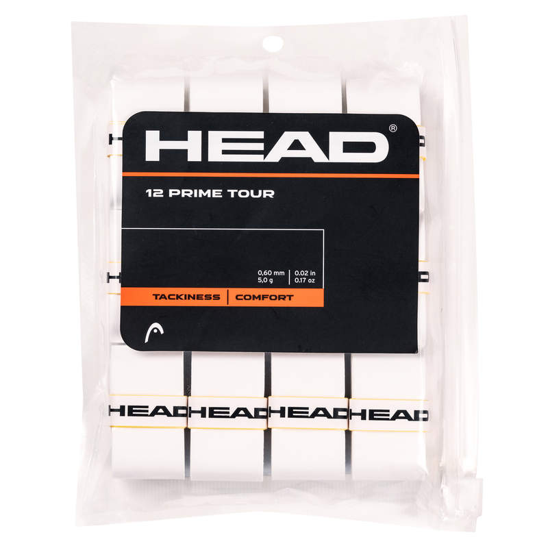 Head Prime Tour -päälligrippi (12-Pack, valkoinen)