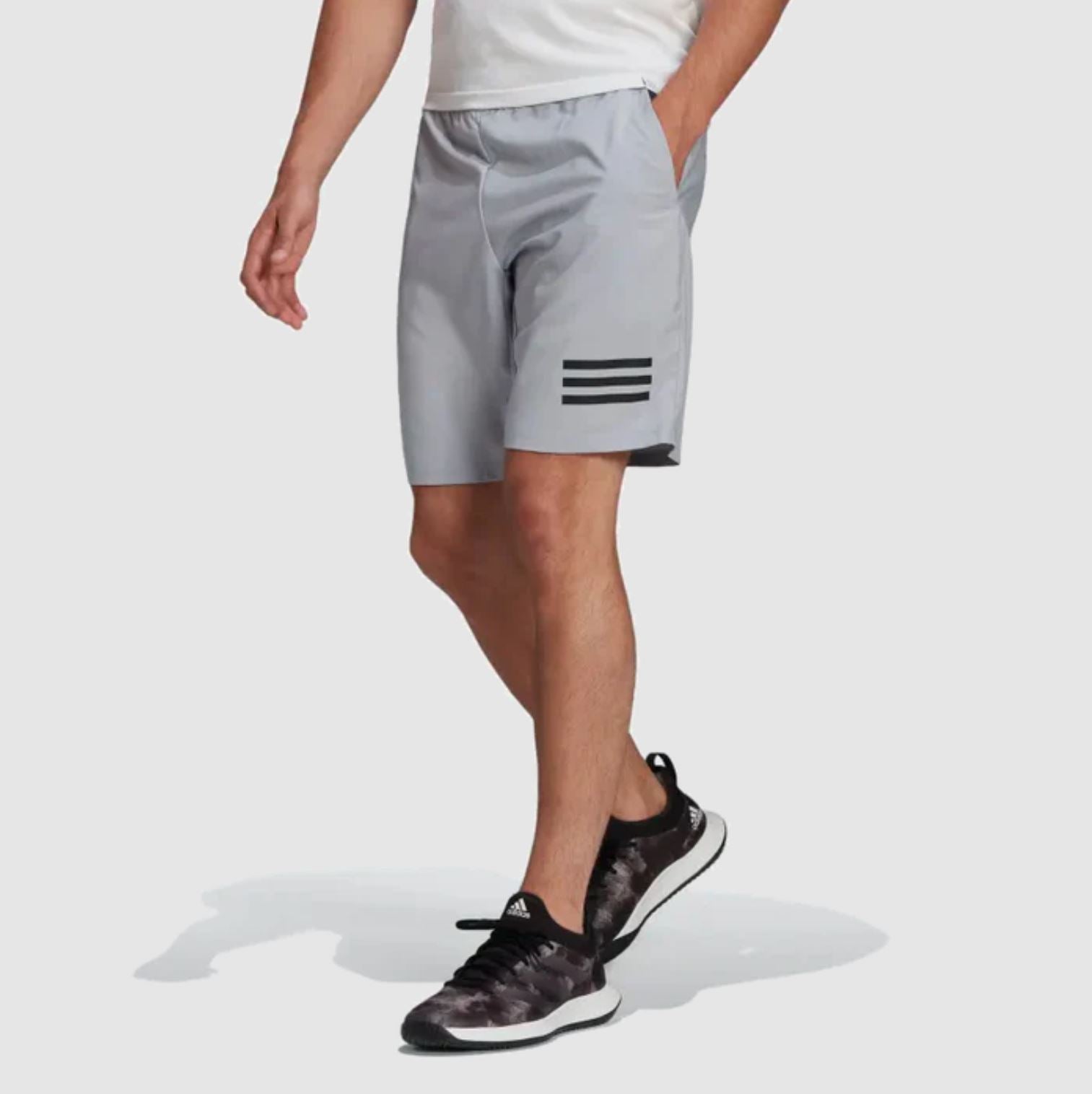 Adidas Club 3-raitaiset shortsit (Harmaa/Musta)