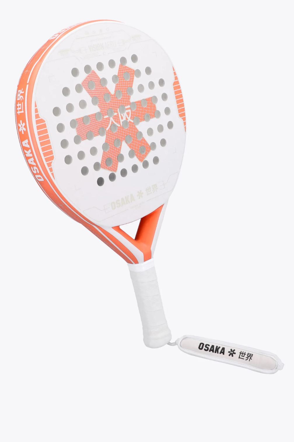 Osaka Vision Aero Control 2023 -padelmaila (Valkoinen/Persikka)