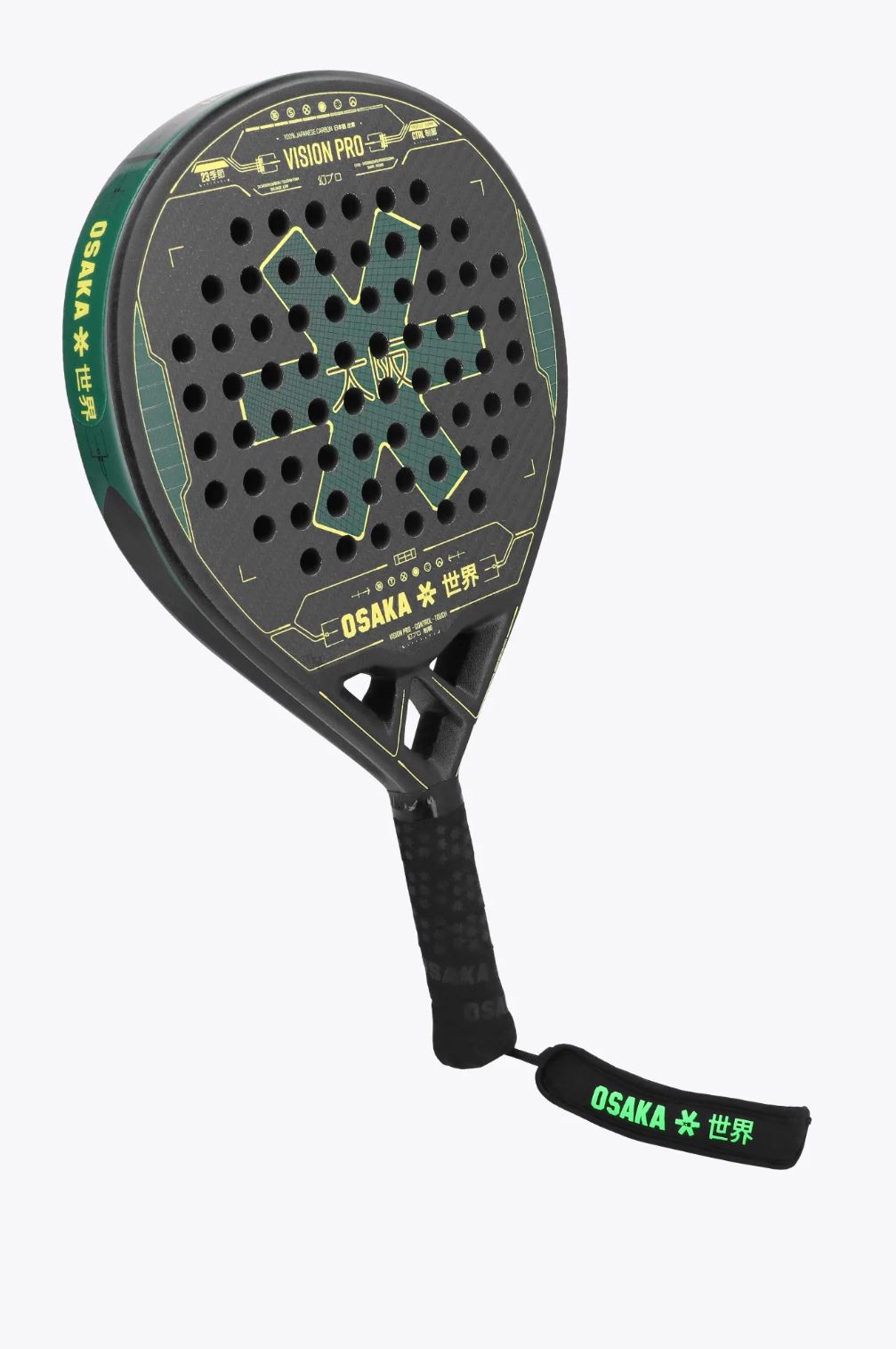 Osaka Vision Pro Control Touch 2023 -padelmaila (Vihreä/Keltainen)