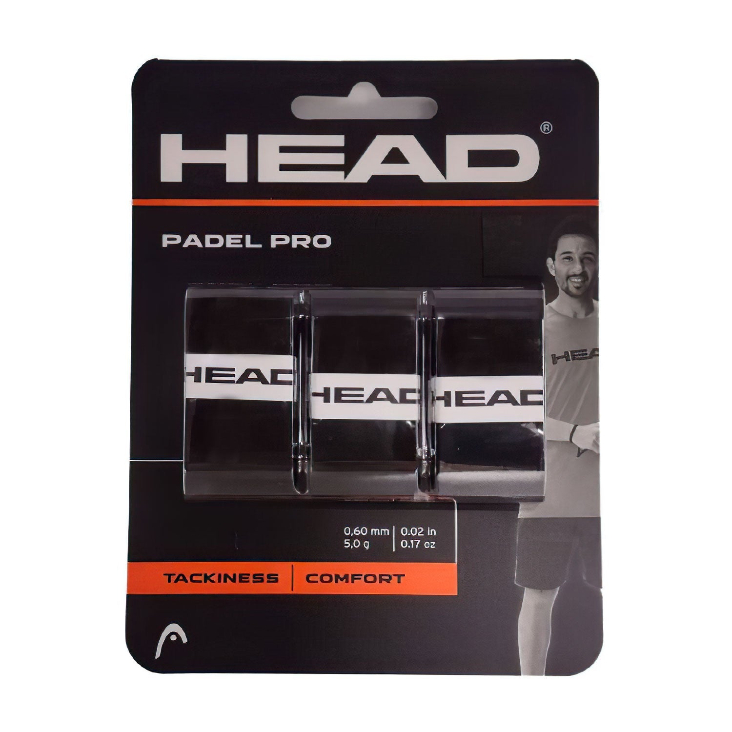 Head Padel Pro -päälligrippi (3-Pack, Musta)