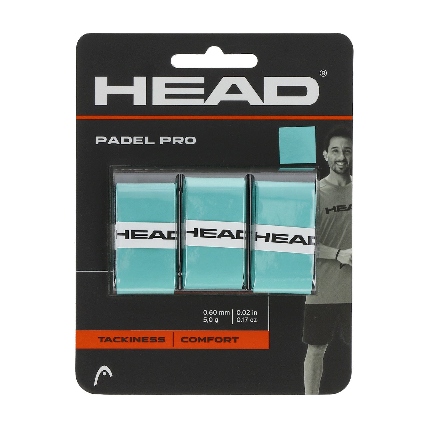 Head Padel Pro -päälligrippi (3-Pack, Minttu)