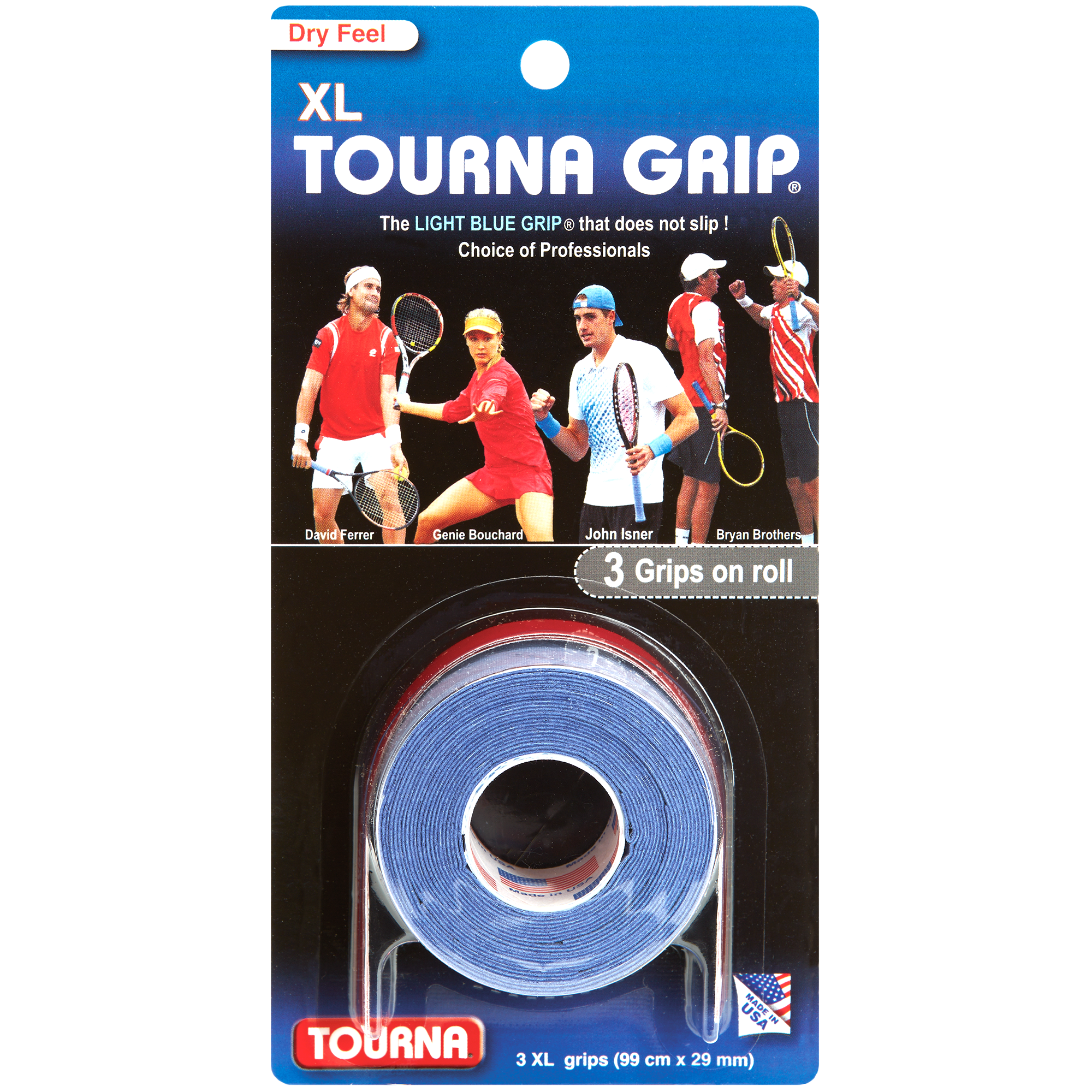 Tourna Grip XL Dry Feel -päälligrippi 1 kpl (sininen)