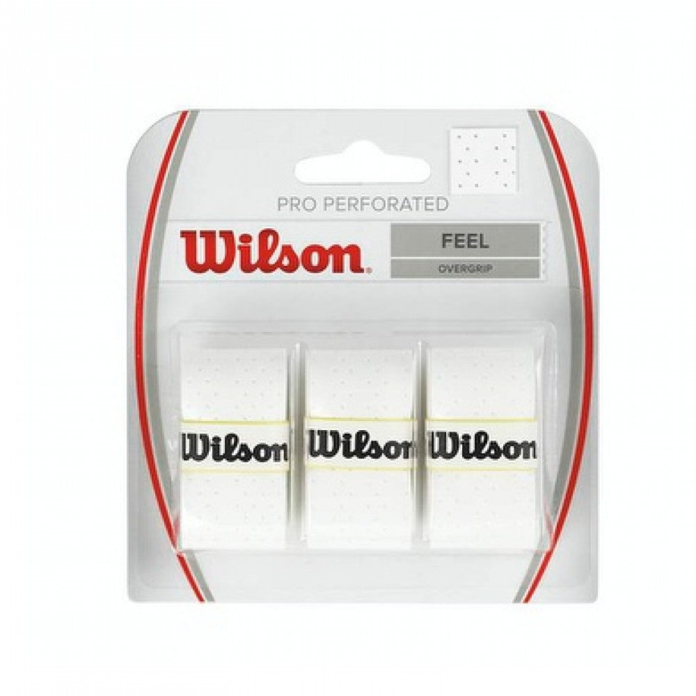 Wilson Pro Overgrip Perforated (3-pack, Valkoinen)